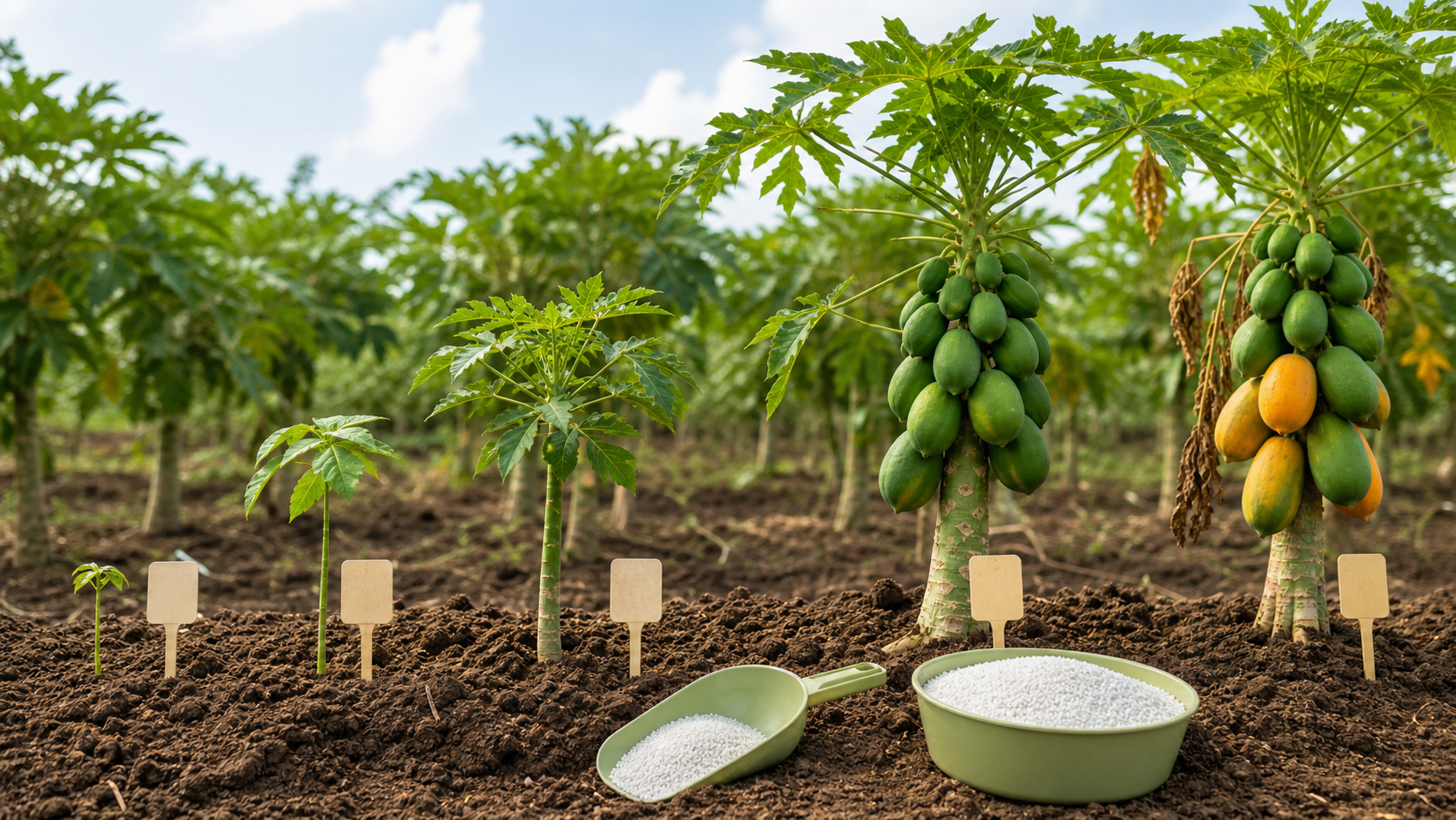 Papaya Fertilizer Schedule for Every Growth Stage